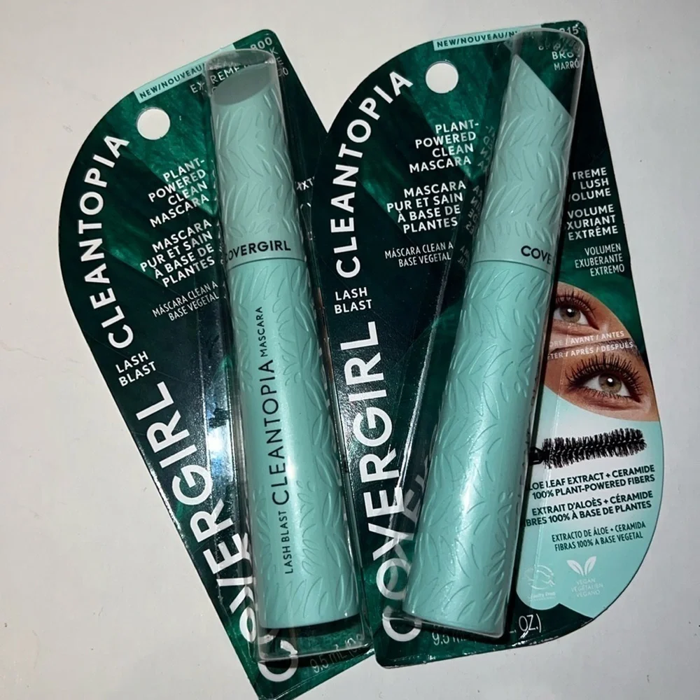 NEW Covergirl Lash Blast Cleantopia 2 pack Extreme Black & Brown